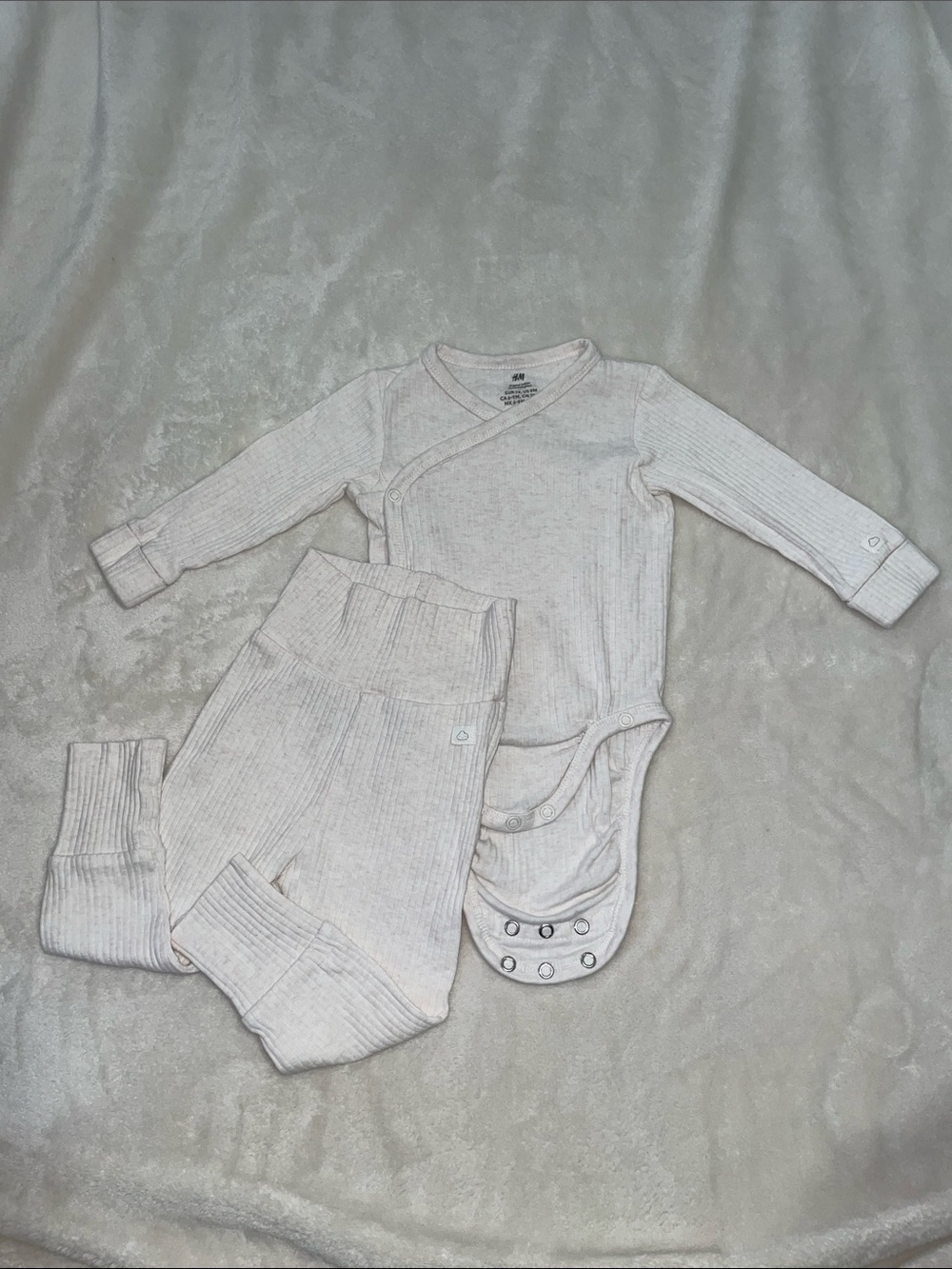 H&M Ribbed Baby/Toddler Leggings - Cream